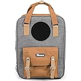 FMOPQ Pet Bag Cat Carrier Bag Pet Backpack Outdoor Travel Pet Carrier Hand-Held Double Shoulder Bag Handbag Breathable and Foldable Storage Pet Carrier