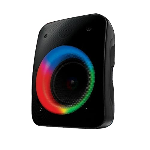 Image of Coby Wireless Bluetooth Speaker, Portable Speaker with 11 LED Light Modes, Built-in Mic Input, and FM Radio for Outdoor Use, Rechargeable Battery, Micro USB, AUX Port, and TF Card Slot, 7-Hour Play