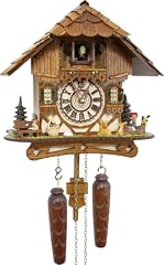 Cuckoo Palace German Cuckoo Clock Blackforest Hillside Chalet with Wonderful Animals with Quartz