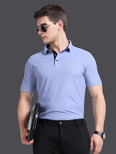 Image of STELLERS Men's Premium Regular Fit Polo T-Shirt's |Feather Touch Feel | Odour Resistant| Anti-Static| Wrinkle Free | Quick Dry | Stretchable | Lightweight | Sweat-Proof