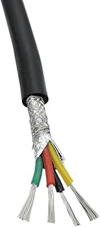 1PC Silicone Shielded Sheathed Cable Wire 22/20 /18/17 /15/13 /11/9 Awg and 2/3/ 4/5 /6/8 Core Anti-Interference Soft Signal Wire Power Cable (Size : 5 cores 5meter, Color : 18 AWG 0.75MM)