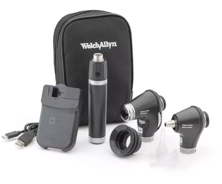 WEL Allyn Diagnostic Set 71-PM3LXES 3.5V Panoptic + Macro View with Lithium Rechargeable Handle & Smarbracket