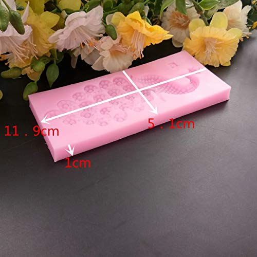 Belo molde de pavão de silicone da HengKe. Moldes de silicone para decoração de bolos de açúcar e ch
