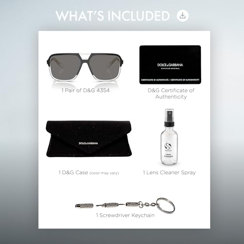 Dolce & Gabbana DG6125 Square Shape Sunglasses With Eyewear Kit Bundle - Sun Glasses with High Bridge Fit - Men's Designer Sunglasses3