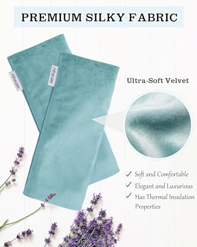 Hihealer Weighted Eye Mask for Sleeping, 5x9 Inches with Lavender Aromatherapy - Moist Heat Eye Compress, Eye Pillow for Yoga, Meditation, and Headache Relief, Relaxation Gift for Women