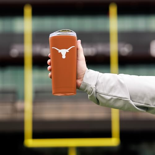 Image of Logo Brands NCAA 20 oz Powder Coat Stainless Tumbler -Double-Wall Insulated Everday Tumbler for Hot or Cold Drinks, High Lip Lid, Team Color
