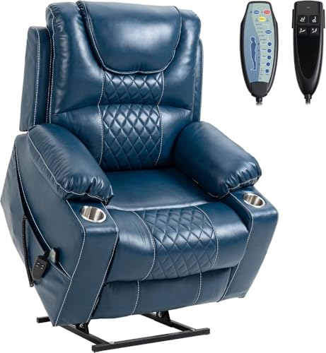 Sillón reclinable eléctrico grande con masaje y calor