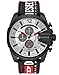 Diesel Mega Chief Orologio Cronografo da Uomo, Orologio in Acciaio Inossidabile con Cassa da 51 mm, Grigio
