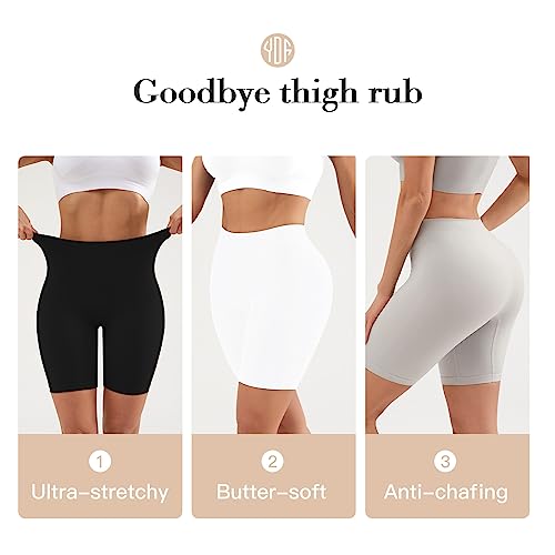 Image of YADIFEN Slip Shorts for Under Dresses Women Seamless Anti Chafing Underwear Shaping Boyshort Smooth Thigh Biker Short Panties
