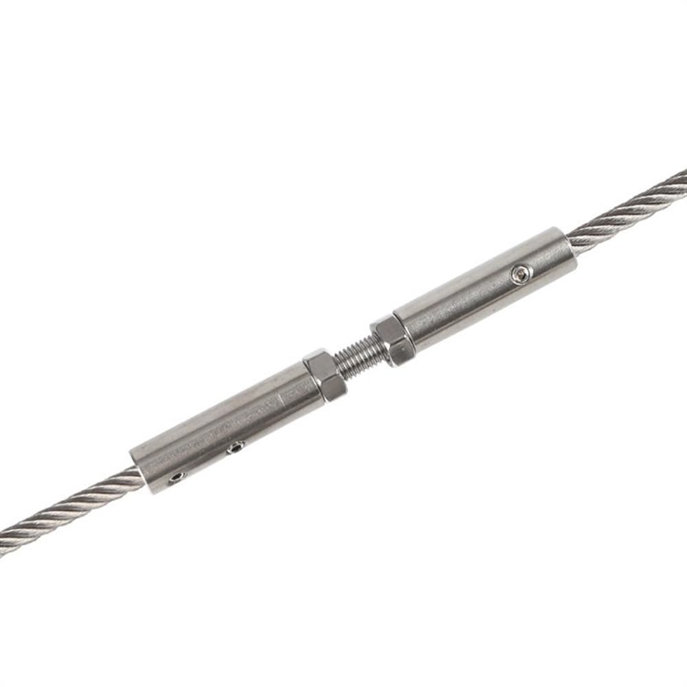 Morsetti Per Fune 10 PZ 1/8 ''3mm Filo Entrambe Le Estremità Raccordo Filettato Tenditore Vite Morsetto Con Viti Bulloni Fibbia for cavo Ringhiera Morsetti Per I Cavi