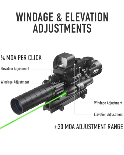Pinty PINTYHRS0011GN 4-In-1 Rifle Scope Combo thumb #4