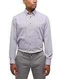 eterna Herren Kariertes Twill Hemd Comfort FIT 1/1 Navy 44_H_1/1