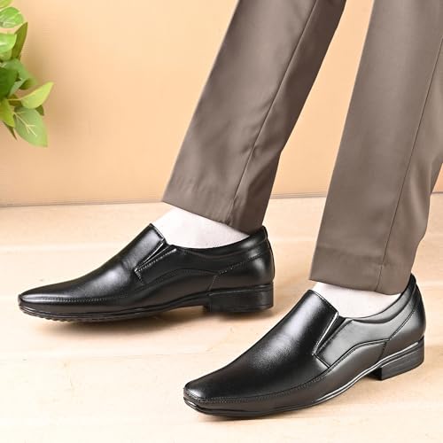 Image of Centrino Men's Formal Shoe | Cushioned Insole Comfortable Shoes | Trendy & Classic Design | Durable TPR Sole Footwear (8111)