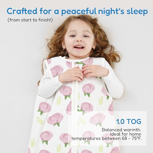 Image of TotAha Toddler Sleep Sack, 1.0 TOG, 2T-3T-4T, Buds