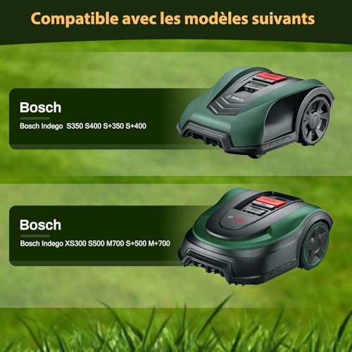 Plaque de 6 lames FourShow acier durable compatible robot Bosch Indego