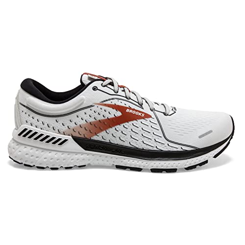 Brooks Brooks Men's Adrenaline GTS 21 Running Shoe - White/Black/Orange - 9