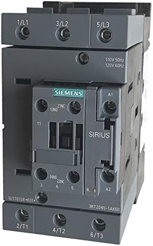 3RT2045-1AK60 – SchÃƒ© 4tz, AC-3, 37 kW/400 V 1S+1é, AC 110 V/50 Hz 120 V/60 Hz 