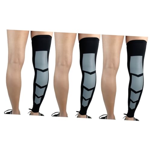 FRCOLOR 3 Pecas manga de compressão da panturrilha corrida zip travel joelheiras joelheira para home