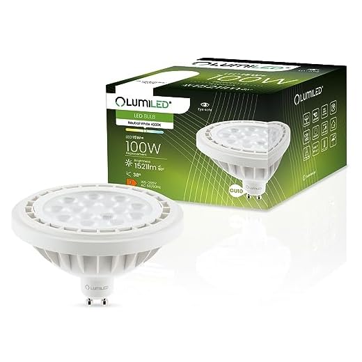 Lumiled LED-Leuchtmittel ES111 GU10 Fassung Spot Strahler Spannung 230V 15W (Entspricht 100 Watt) Neutralweiß 4000K 38 Grad Abstrahlwinkel weiß 1521 Lumen Ra>80