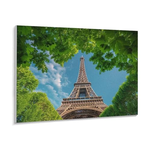数字油絵 ラッセン エッフェル塔を見上げる デジタル油絵 数字キットによる絵画 DIY絵 手塗り 美しい自然の風景 雄大な建物 数字キット塗り絵 壁飾り ホーム オフィス装飾 数字塗り絵 手工芸 初心者 大人 子供 贈り物 50×40cm