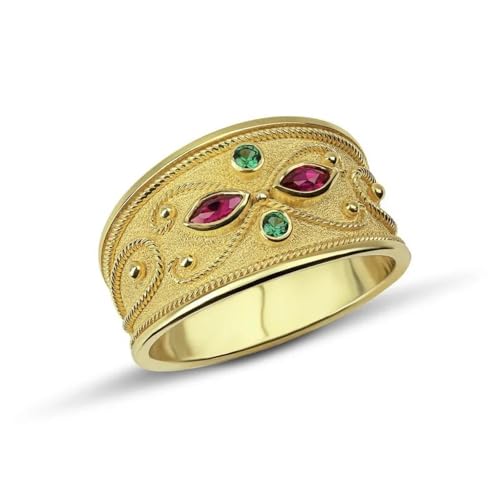 Bague bijoux de fête avec pierre ovale verte couleur or le cadeau idéal