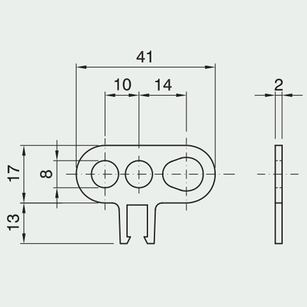 5x Zugentlaster 3-Loch, Weiß, Kunststoff - Für Kabelschutz 41x30 Mm Mit Klemmhalter