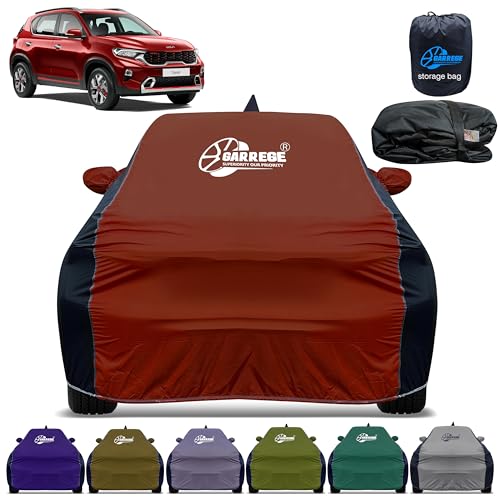 Image of Car Cover for Kia Sonet All-Weather & Scratch Protection with Mirror & Antenna Pockets | Washable Fabric | Custom Fit | Premium Multicolor | We Send Any One Color from Showing Image