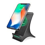 Olixar Wireless Charger Stand with Cooling Fan Built-in for iPhone, Samsung and More - 10W Fast-Charging, Fan Prevents Overheating & Extends Battery Life - Qi Certified - Black