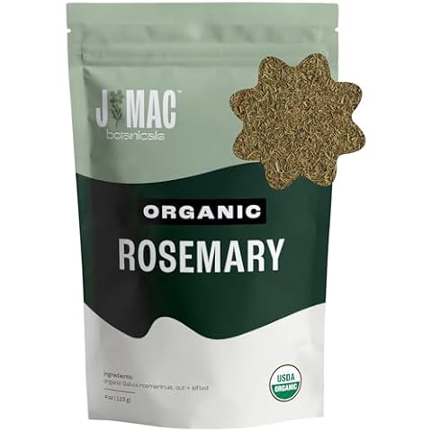 J MAC BOTANICALS Organic Rosemary Leaves 4 oz Cover