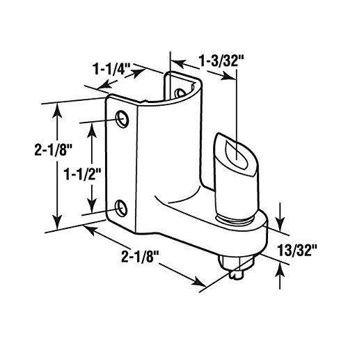 Prime-Line 656-7220 Post Mounted Gravity Pivot Hinge, 1-1/4 in., Zamak Construction, Chrome Finish (Single Pack) by Sentry Supply - Image 2