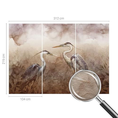 Papier peint oiseaux élégants avec impression de haute qualité Tulup