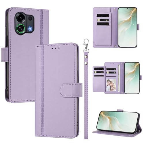 �X�}�z�P�[�X �Ή��@�� for Oppo K13 Turbo 5G / K13 Turbo Pro 5G �X�}�z�P�[�X�y�E�H���b�g�f�U�C�� �f���A���J�[�h�X���b�g �L���b�V�� �t���b�v���X�^���h �����h�~�zPurple
