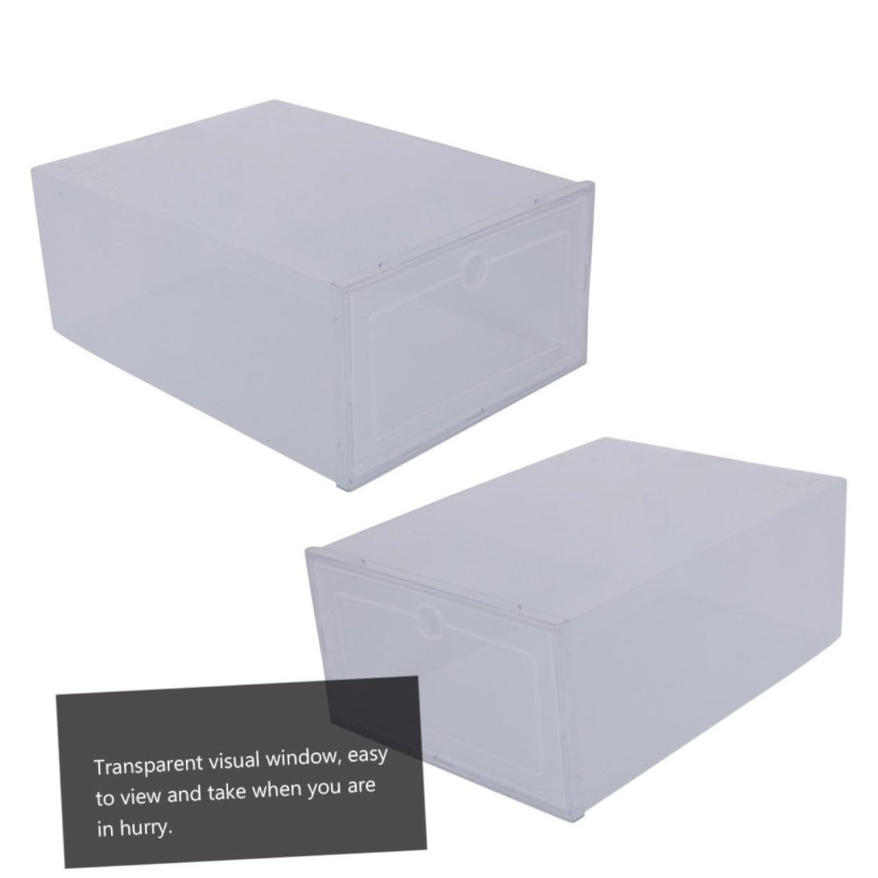 Ciieeo 6Pcs Transparent Plastic Shoe Storage Box Stackable Clamshell Case for Organizing Footwear Design for Space Saving for Home Organization