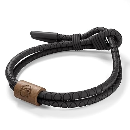 Rowdy Parrot FlexTech Adjustable Silicone Rope Bracelet: Waterproof, Sweatproof, Sunproof, Minimalist Surf, Golf Jewelry for Men - One Size Fits All