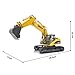 wheelfun HUINA 1/14 RC Electric Excavator 1535 Remote Control Digger 15CH 2.4G Radio Finished Toy Model Battery Sound Light Effects Hobby Grade Model for Adult