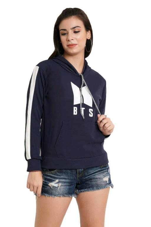 LookMark Women's Cotton Blend Hooded Neck Sweatshirt