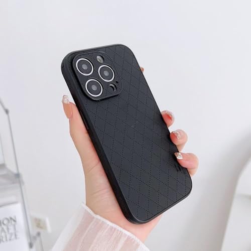 Coque de téléphone anti-glisse losange pour iPhone : protégez votre coque arrière des chutes