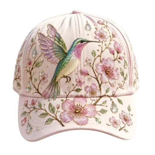 Casquette baseball fleurie vintage unisexe réglable pour le voyage et le plein air