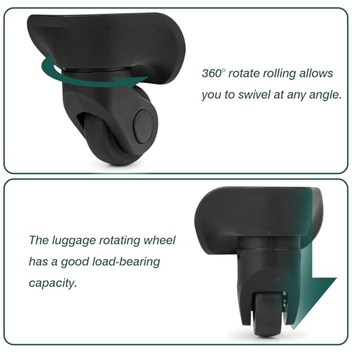 2-Pcs Luggage Wheels Replacement Plastic Luggage Suitcase Swivel Caster Wheels, W041-2 Small4