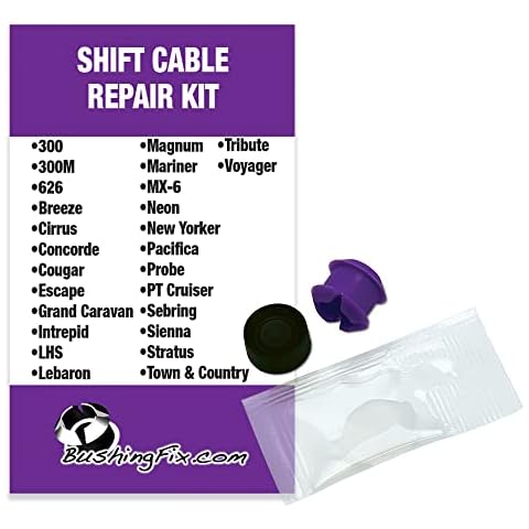 BushingFix CH1Kit Transmission Shift Cable Bushing Repair Kit, Shift Linkage Repair Kit, MOPAR Transmission Shifter Cable Repair, Compatible w/Jeep, Chevrolet, Chrysler, Dodge, Ford, Mazda, & Others Cover