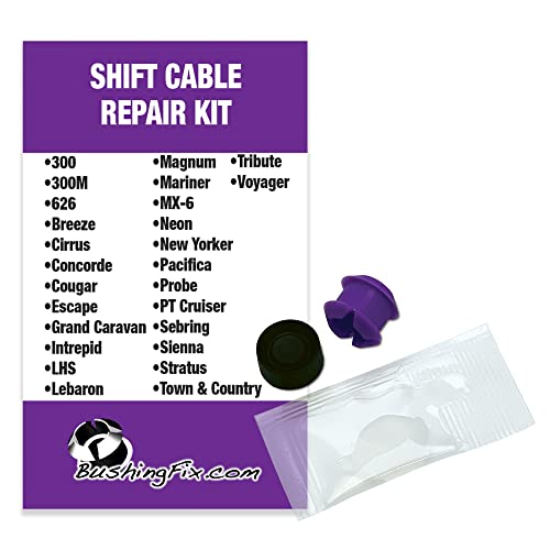 BushingFix CH1Kit Transmission Shift Cable Bushing Repair Kit, Shift Linkage Repair Kit, MOPAR Transmission Shifter Cable Repair, Compatible w/Jeep, Chevrolet, Chrysler, Dodge, Ford, Mazda, & Others