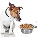 POPETPOP Wall Mounted Dog Feeder - 2 Pcs Elevated Dog Bowls, Metal Adjustable Raised Dog Food and Water Bowls, Foldable Pet Raised Feed Bowl for Medium Large Dogs Indoor