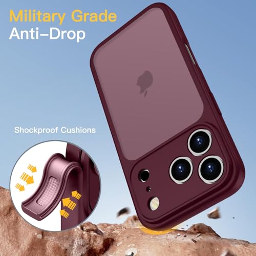 HGH für iPhone 17 Pro Max Hülle, Dunkel Rot – Ansicht 5