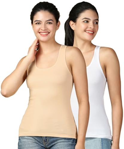 Image of Lux Cozi Women's Cotton Regular Fit Racerback Tank Top | Pack of 2