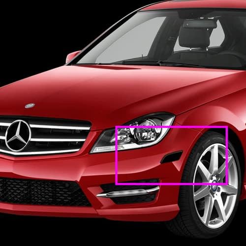 Pair Front Bumper Turn Signal Side Marker Lights Lamp Replacement Compatible with 2012-2014 Mercedes Benz W204 C-Class 180 200 250 300, 2013 (Smoke Lens)