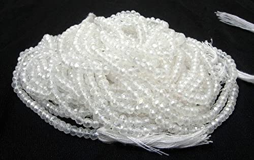 Quartz perles rondelles facettées 14" LKBEADS pour cadeau artisanal