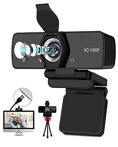 Webcam with Microphone,Steaming Web Camera 1080p HD USB Computer Cameras for Steaming/Recording/Gaming/Conferenceing/Calling/Teaching,Laptop/Desktop Mac
