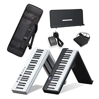 Clavier de piano à 88 touches, touches semi-lestées, support de piano électrique, Bluetooth, MIDI, piano numérique portable for débutant avec repose-musique, sac de piano, pédale de piano (Color : Wh - Les Beatles, Paul McCartney, John Lennon, RIngo Starr, George Harrison Clavier de piano à 88 touches, touches semi-lestées, support de piano électrique, Bluetooth, MIDI, piano numérique portable for débutant avec repose-musique, sac de piano, pédale de piano (Color : Wh – Image 7