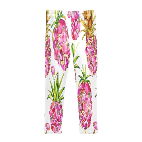 Bolaz Toddler Girls Leggings Printed Yoga Pants Leggings Strawberries Pink Gems for Kids2