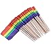 Produktbild ULTNICE Laufende Flaggen-Auswahl-Miniflagge-Zahnstocher-Aperitif-Frucht-Stöcke für Cocktailparty-Satz von 100 - Regenbogen